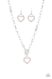 With My Whole Heart Necklace__Pink