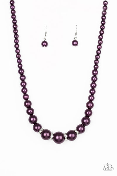 Party Pearls Necklace__Purple
