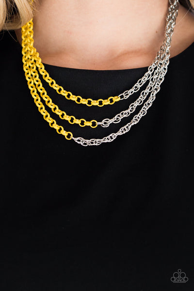 Turn Up The Volume Necklace__Yellow