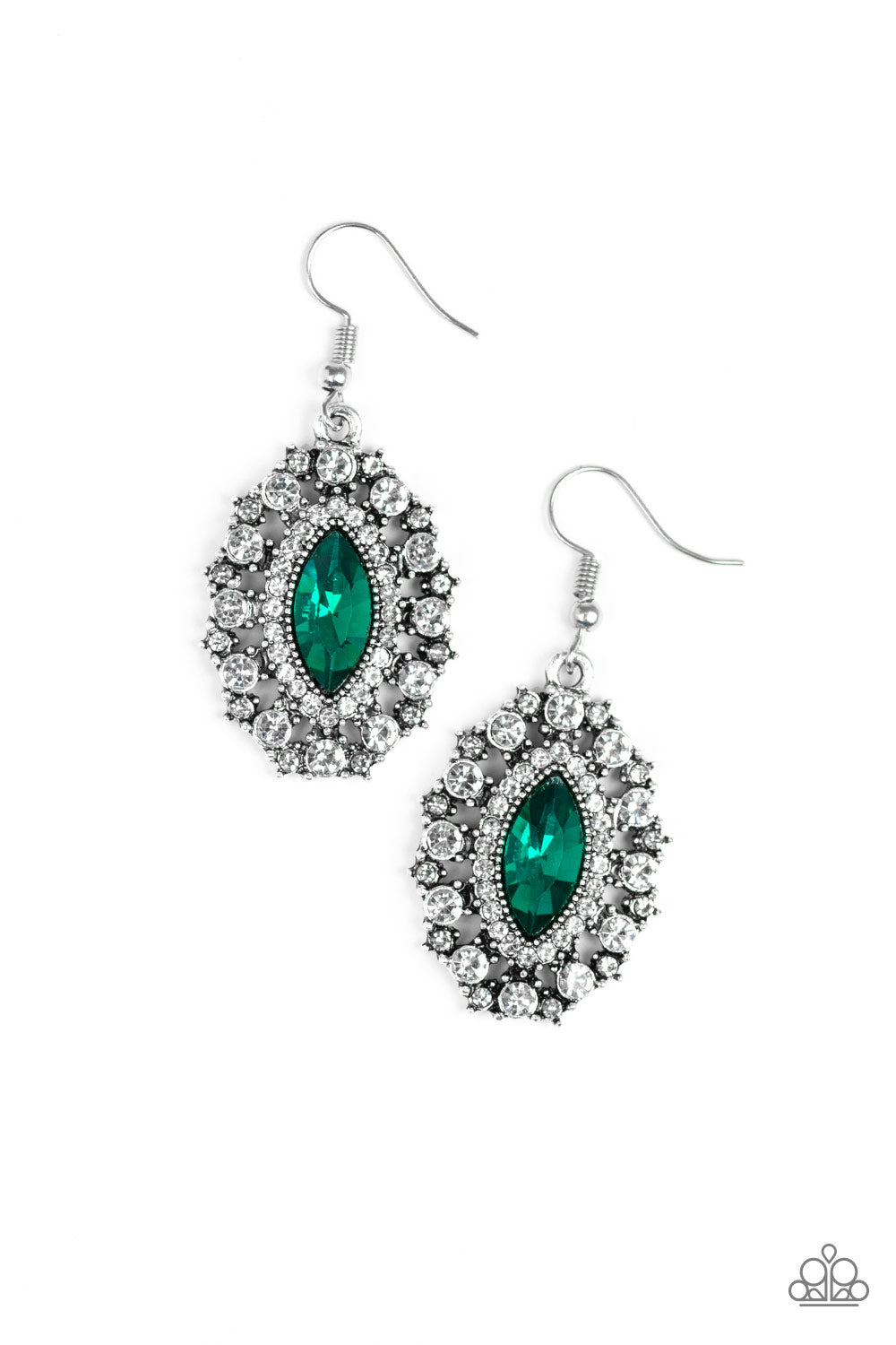 Long May She Reign Earrings__Green