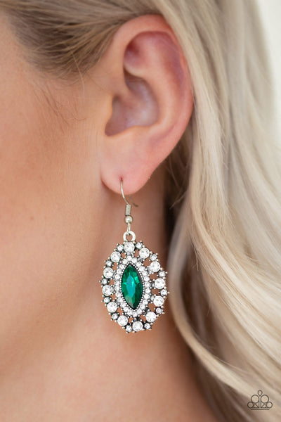 Long May She Reign Earrings__Green