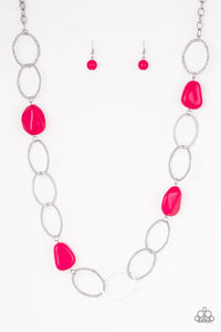 Modern Day Malibu Necklace__Pink
