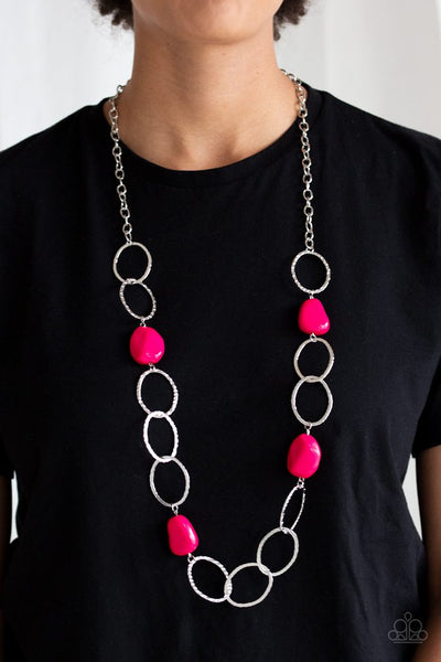 Modern Day Malibu Necklace__Pink