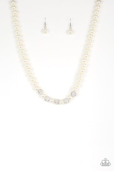 Posh Boss Necklace__White