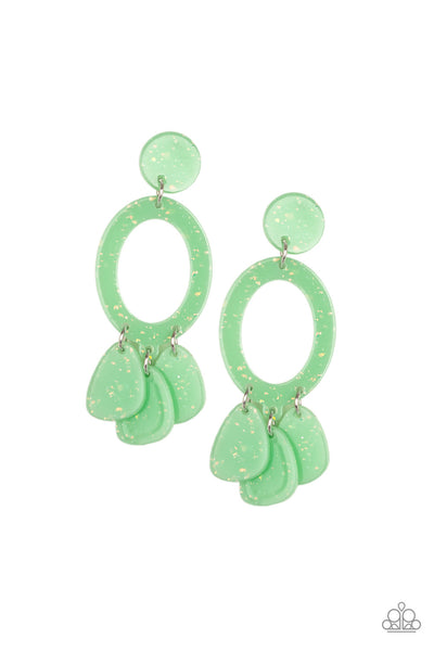 Sparkling Shores Earrings__Green