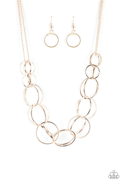 Space Walk Necklace__Rose Gold