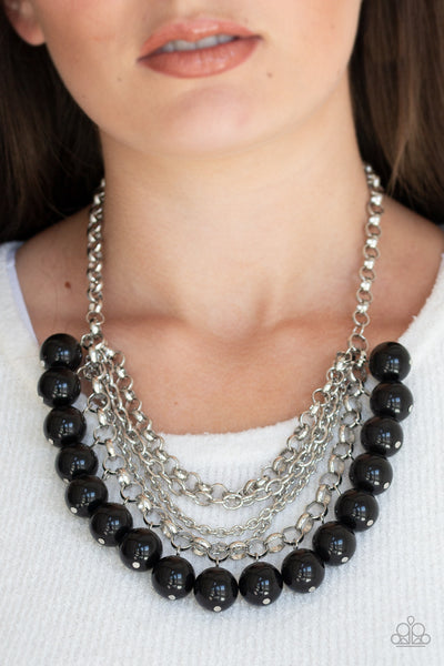 One-Way WALL STREET Necklace__Black