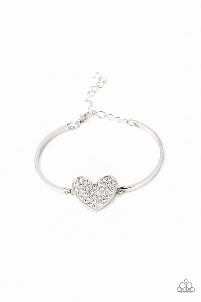 Heart Stopping Shimmer Bracelet__White