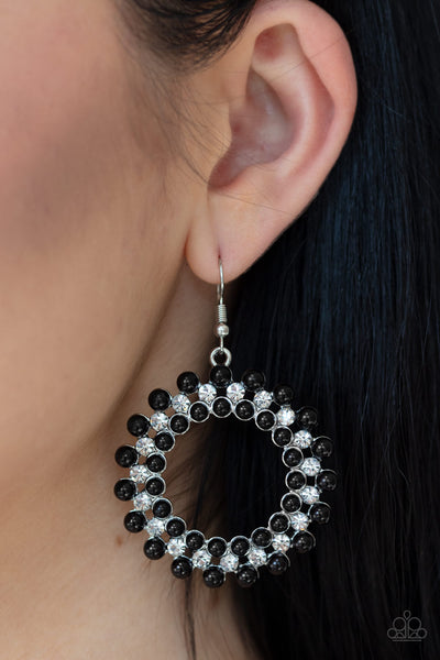 Pearly Poise Earrings__Black
