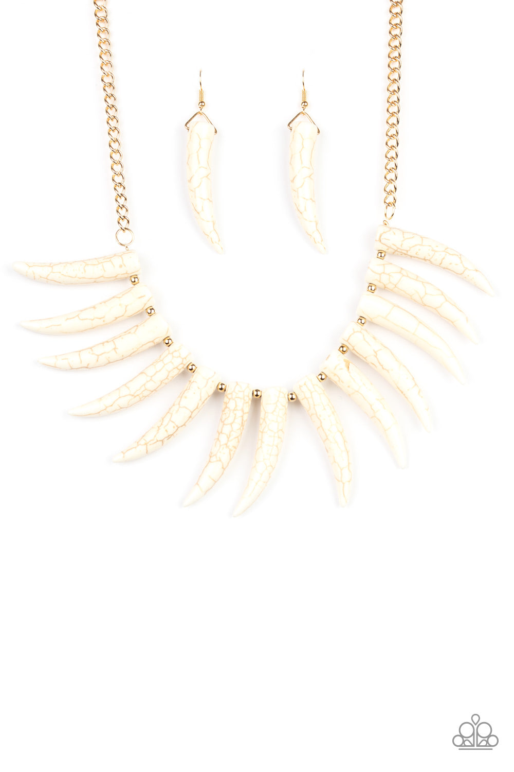 Tusk Tundra Necklace__White