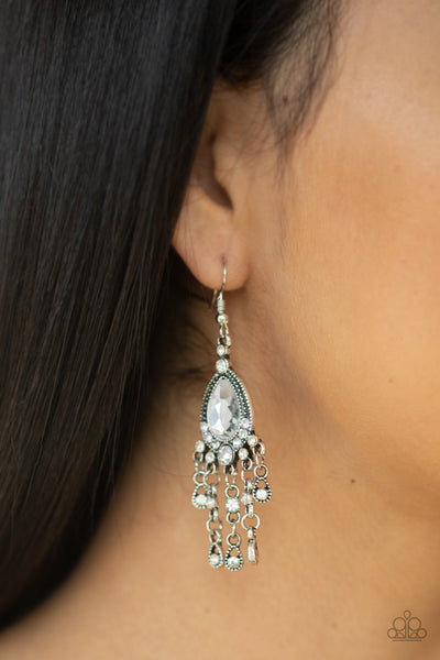 Bling Bliss Earrings__White