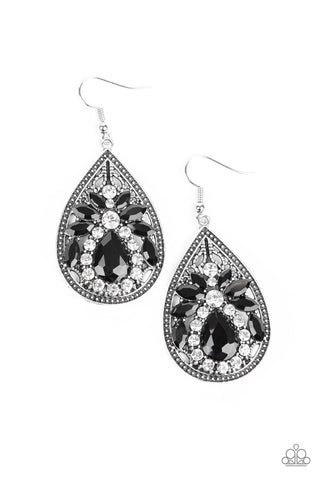 Candlelight Sparkle Earrings__Black