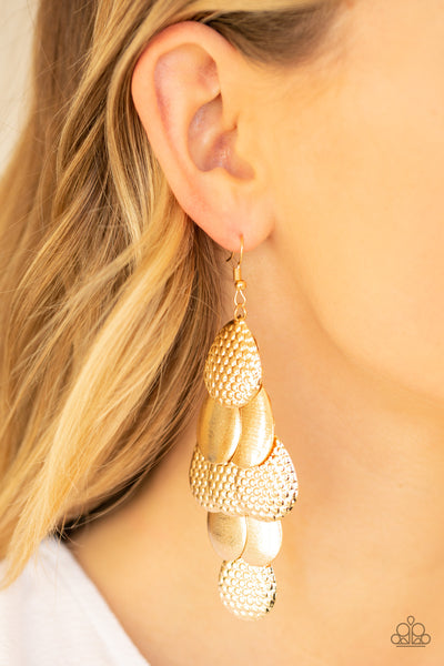 Chime Time Gold Earrings__Gold