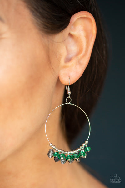Crystal Collaboration Earrings__Green