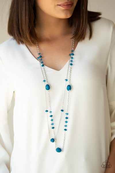 Dazzle the Crowd Necklace__Blue