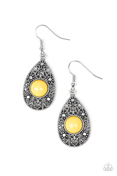 From Pop To Bottom Earrings__Yellow