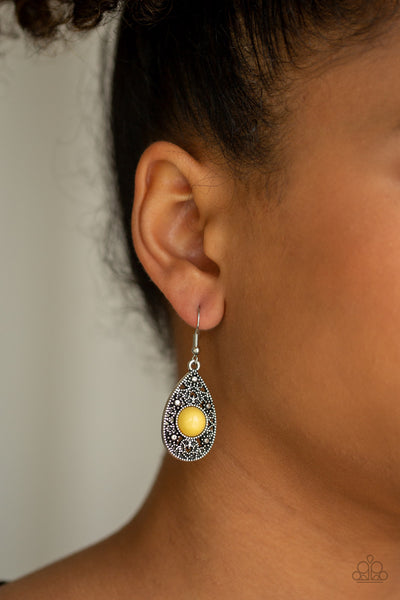 From Pop To Bottom Earrings__Yellow