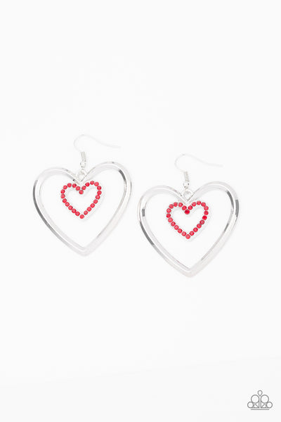 Heart Candy Couture Earrings__Red