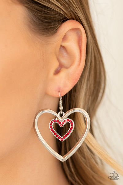 Heart Candy Couture Earrings__Red