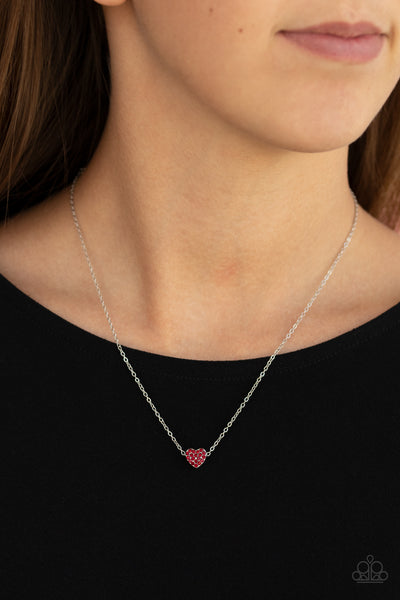Hit Em Where It HEARTS Necklace__Red
