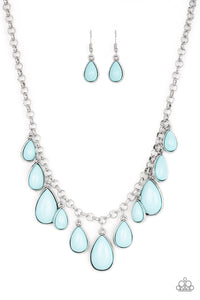 Jaw Dropping Diva Necklace__Blue