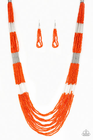 Let It BEAD Necklace__Orange