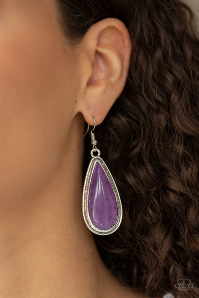 Oasis Sheen Earrings__Purple