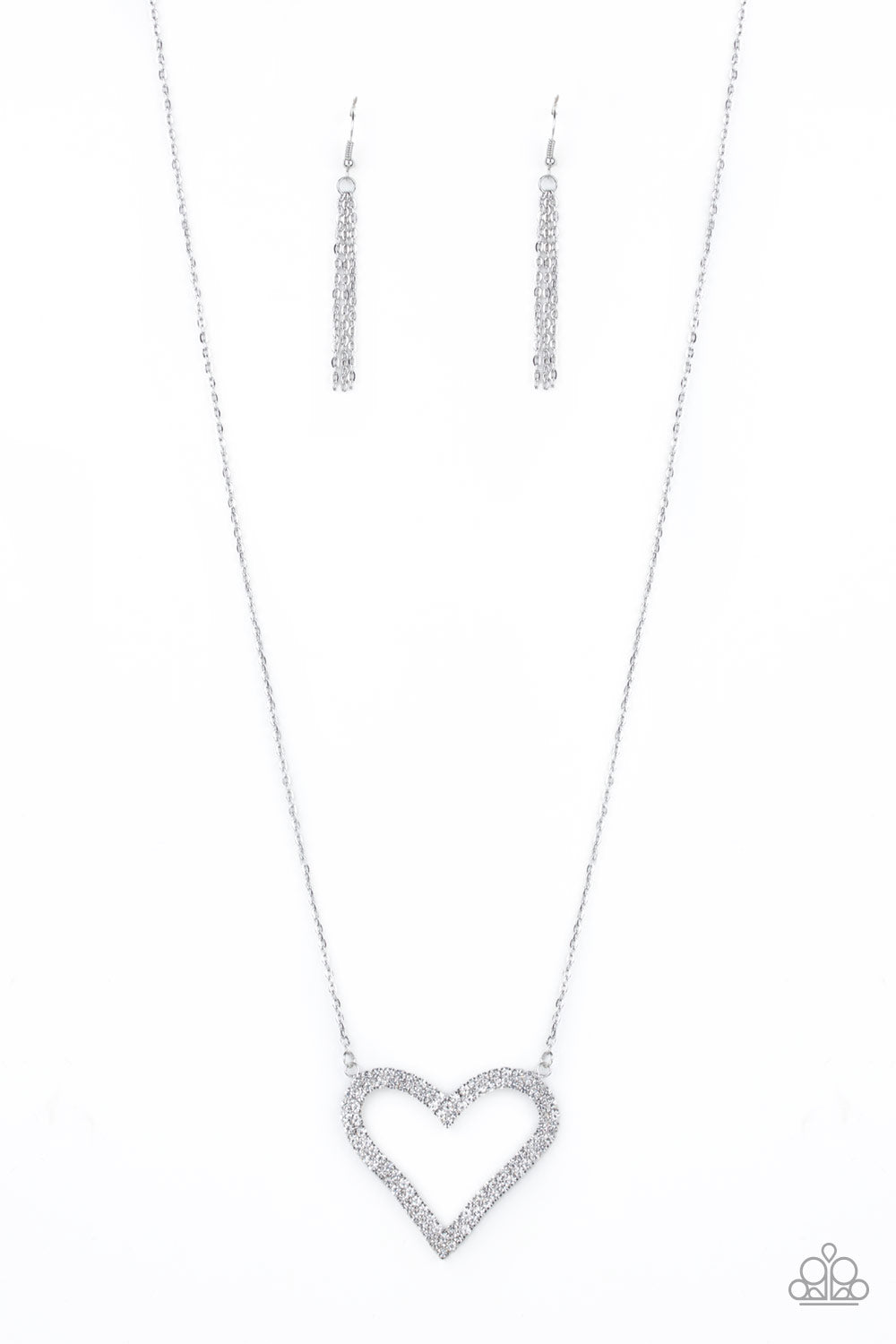 Pull Some HEART Strings Necklace__White