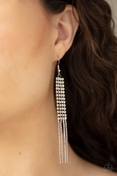 Rhinestone Romance Earrings__White