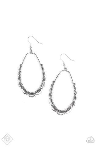 RUFFLE Around The Edges Earrings__Silver