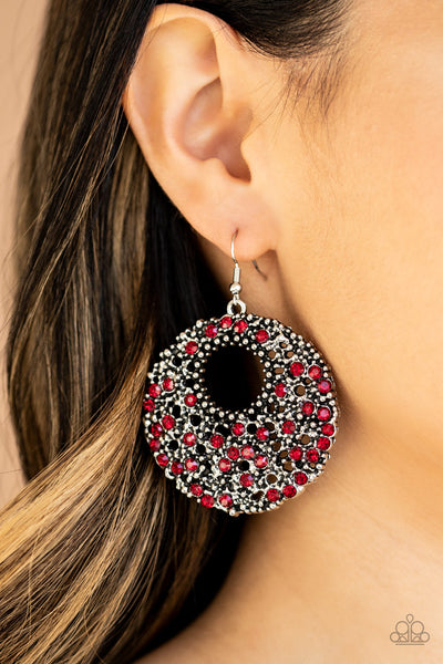 Starry Showcase Earrings__Red