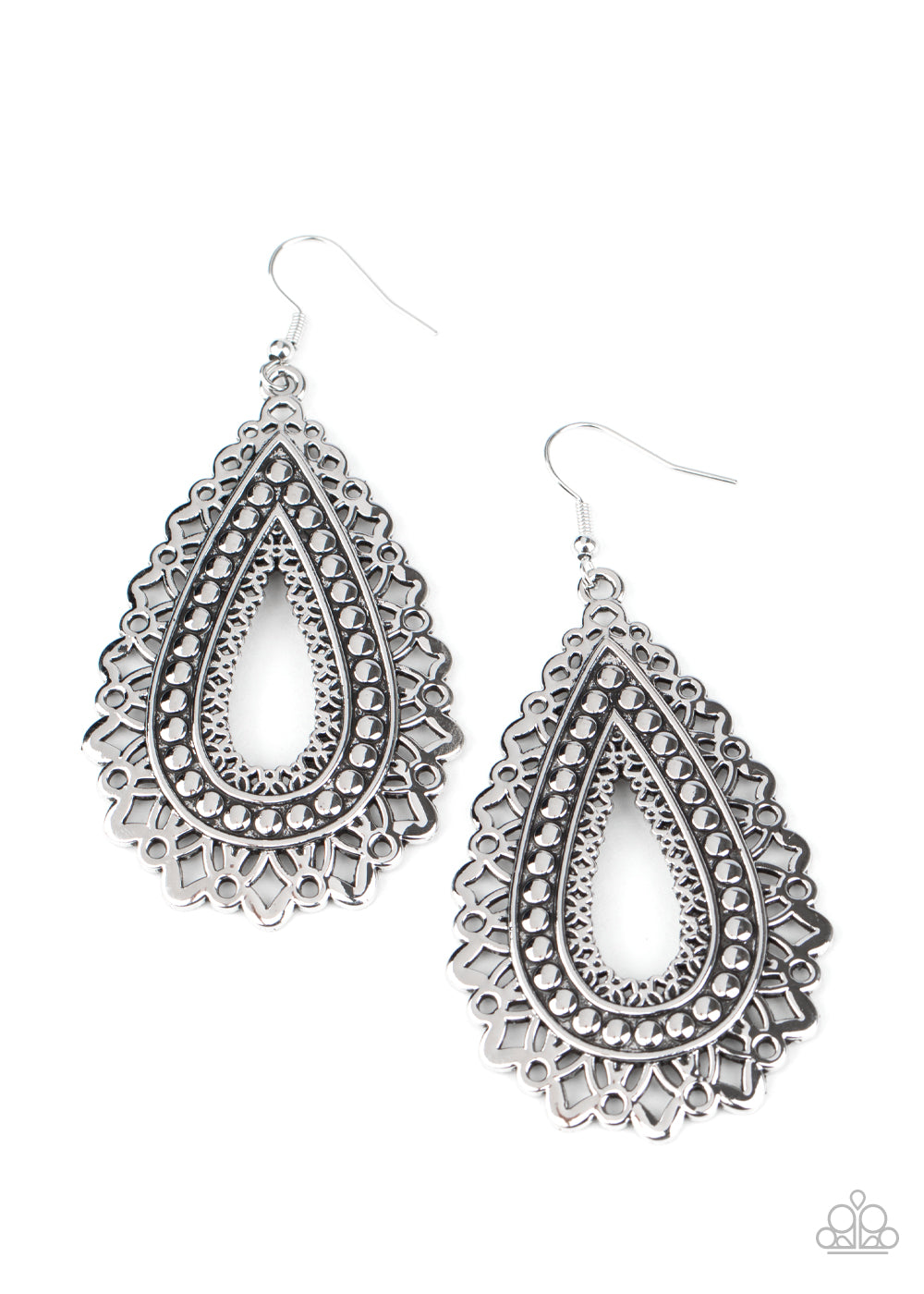 Texture Garden Earrings__Silver