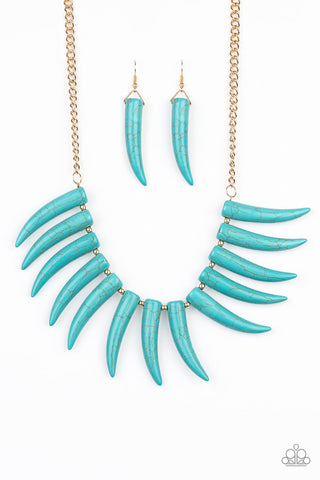 Tusk Tundra Necklace__Blue