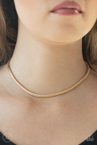 Flat Out Fierce Necklace__Gold