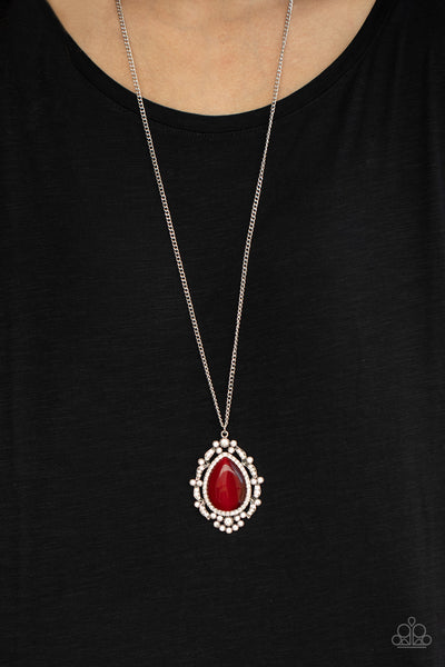 Frozen Gardens Necklace__Red