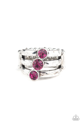 Triple The Twinkle Ring__Pink