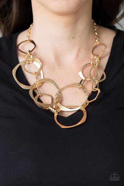 Salvage Yard Necklace__Gold