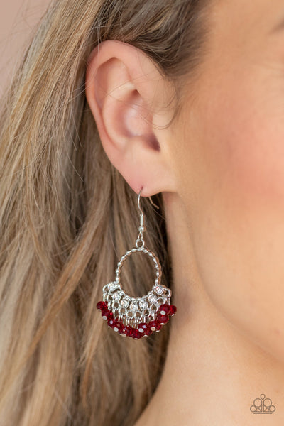 Charmingly Cabaret Earrings__Red
