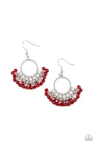 Charmingly Cabaret Earrings__Red