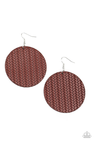 WEAVE Your Mark Earrings__Red