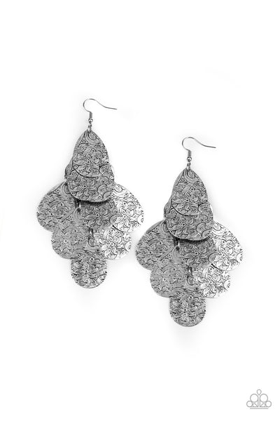 Hibiscus Harmony Earrings__Silver