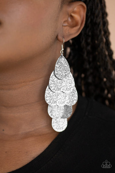 Hibiscus Harmony Earrings__Silver