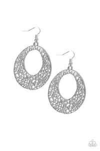Serenely Shattered Earrings__Silver