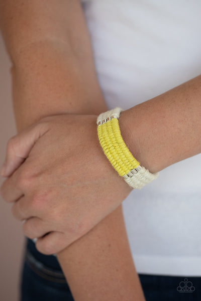 Hot Cross BUNGEE Bracelet__Yellow