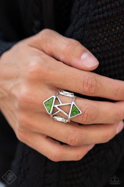 Making Me Edgy Ring__Green