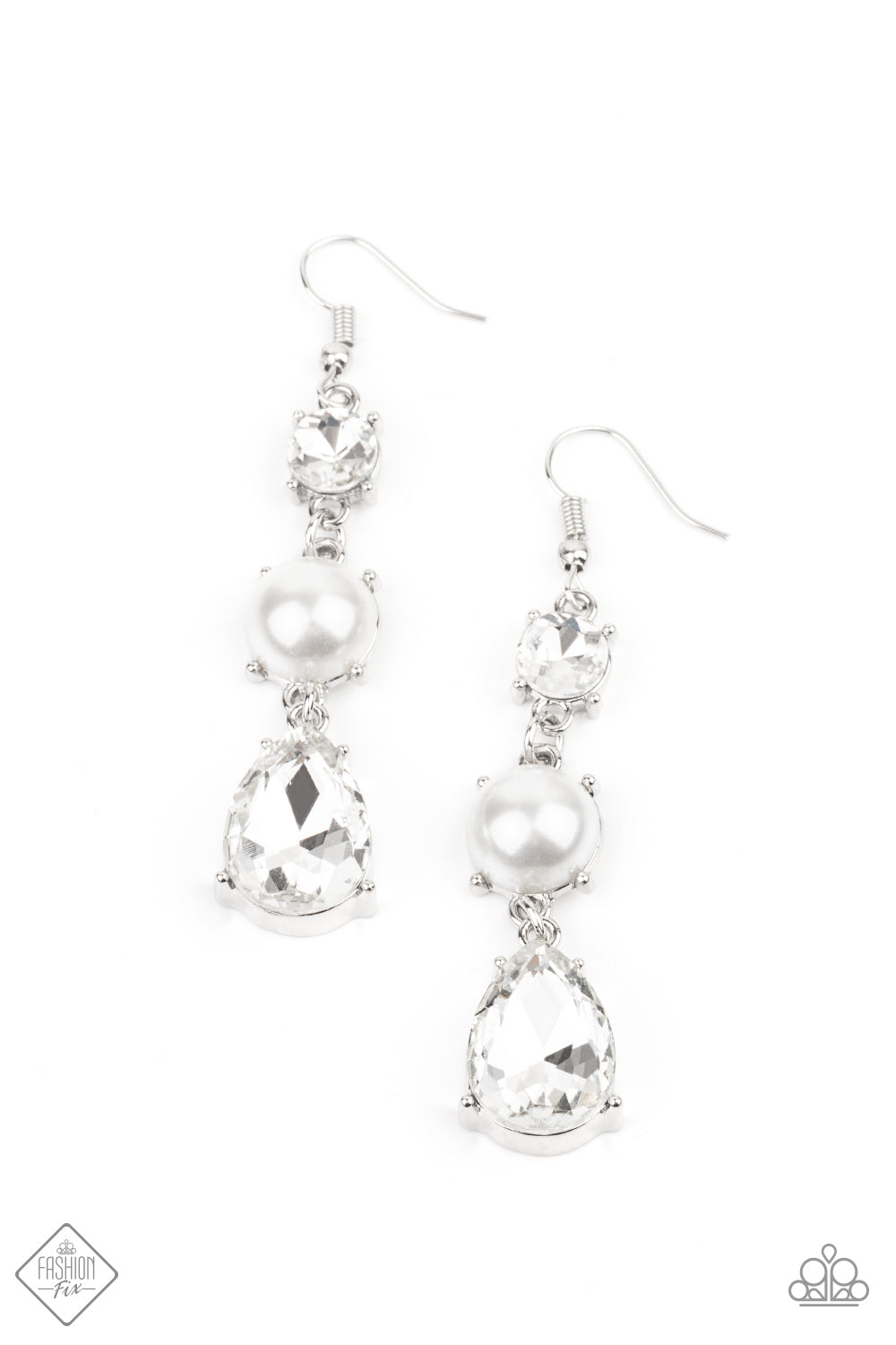 Unpredictable Shimmer Earrings__White