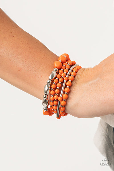 Vibrantly Vintage Bracelet__Orange