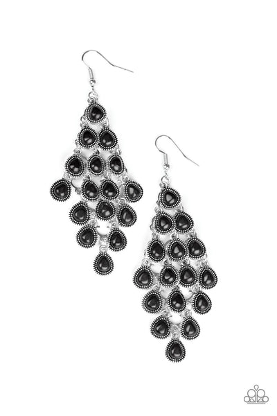 Rural Rainstorms Earrings__Black
