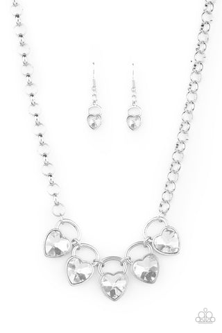 HEART On Your Heels Necklace__White