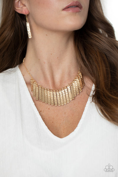 Metallic Muse Necklace__Gold